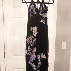 V neck halter top dress -High/low skirt